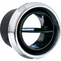 Round ProLine Single Vane Vent 2.73" OD - Black & Polish