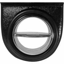 Round Under Dash Single Vane Vent - Chrome & Black