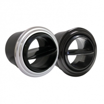 Round ProLine Single Vane Vent 2.73" OD - Black Anodized