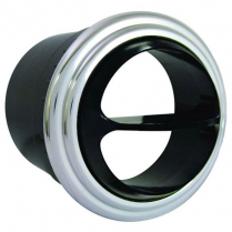 Round ProLine Saturn Planar A/C Vent 2.73" OD - Black/Polish