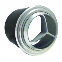 Round ProLine Saturn Tridant A/C Vent - Clear Anodized