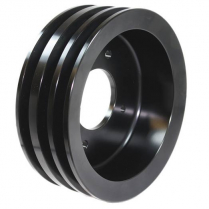 1968-70 Pontiac 3 Groove 4 Bolt Crank Pulley - Black