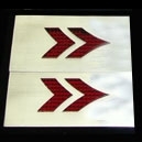 Double V Tail Light Lens 1-5/8" x 4" - Red