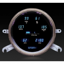 1949-50 Chevy Passenger Car VFD Digital Gauge Kt - Blue/Teal