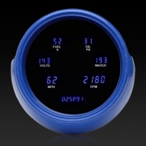 1951 Ford Passenger Car VFD Digital Gauge Kit - Blue/Teal