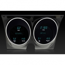 1967-68 Camaro & Firebird VFD Digital Gauge Kit - Blue/Teal
