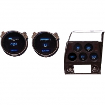 1968-77 Corvette VFD Gauge Kit w/Clock - Blue Lens