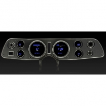 1970-81 Camaro Digital Gauge Kit w/Repro Bezel - Blue/Teal