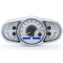 Universal 5" x 10" Elliptical Gauge Kit - Silver/Blue