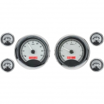 Universal 6-Gauge Round VHX Gauge Kit - Silver/Red