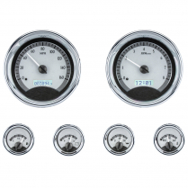 Universal 6-Gauge Round VHX Gauge Kit - Silver/White