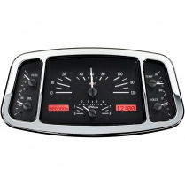 1933-34 Ford Pass Car VHX Gauge Kit - Black/Red