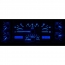 1940 Ford Car & 40-47 Pickup VHX Gauge Kit - Black/Blue