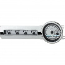 1941-48 Chevy Pass Car VHX Gauge Kit - Silver/White