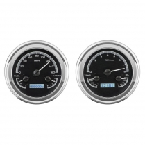1947-53 Chevy Pickup Truck VHX Gauge Kit - Black/White