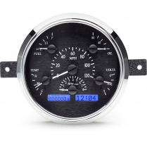 1949-50 Ford Pass Car VHX Gauge Kit - Black/Blue