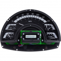 1949-50 Oldsmobile VHX Gauge Kit - Black Alloy/White