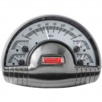 1949-50 Oldsmobile VHX Gauge Kit - Silver Alloy/Red