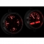 1951-52 Ford Pickup Truck VHX Gauge Kit - Black/Red
