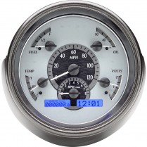1951 Ford Passenger Car VHX Gauge Kit - Silver/Blue