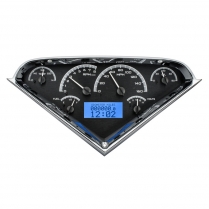 1955-59 Chevy Pickup VHX Series Gauge Kit - Black - Blue