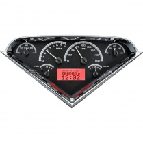1955-59 Chevy Pickup VHX Series Gauge Kit Black/Red