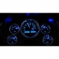 1956 Ford Passenger Car VHX Gauge Kit - Black/Blue