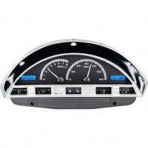 1956 Ford Pickup Truck VHX Gauge Kit - Black/Blue