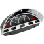 1956 Ford Pickup Truck VHX Gauge Kit - Black/Red