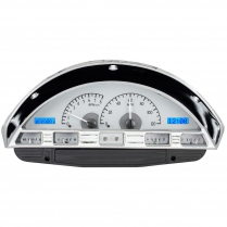 1956 Ford Pickup Truck VHX Gauge Kit - Silver/Blue