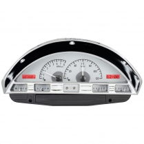 1956 Ford Pickup Truck VHX Gauge Kit - Silver/Red