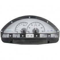 1956 Ford Pickup Truck VHX Gauge Kit - Silver/White