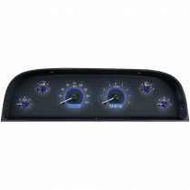 1960-63 Chevy P/U Truck VHX Gauge Kit - Carbon Fiber/Blue