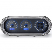 1963-65 Nova & Chevy II VHX Gauge Kit - Carbon Fiber/Blue