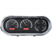 1963-65 Nova & Chevy II VHX Gauge Kit - Black/Red