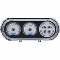 1963-65 Nova & Chevy II VHX Gauge Kit - Silver/Blue