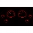 1963-67 Corvette VHX Gauge Kit - Black/Red