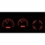 1964-65 Chevelle VHX Gauge Kit - Black/Red