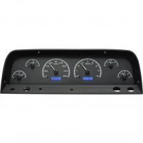 1964-66 Chevy Pickup VHX Gauge Kit - Black/Blue