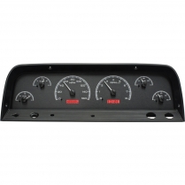 1964-66 Chevy Pickup VHX Gauge Kit - Black/Red