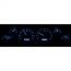 1964-66 Chevy Pickup VHX Gauge Kit - Silver/Blue