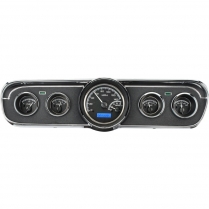 1965-66 Mustang VHX Gauge Kit - Black/Blue