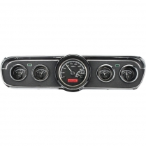 1965-66 Mustang VHX Gauge Kit - Black/Red