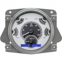 1966-77 Ford Bronco VHX Gauge  Kit - Silver/Blue