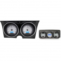 1967 Camaro/ Firebird VHX w/Console Gauge Kit - Silver/Blue