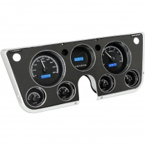 1967-72 Chevy & GMC Pickup VHX Gauge Kit - Black/Blue