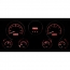 1967-72 Chevy & GMC Pickup VHX Gauge Kit - Black/Red