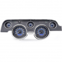 1967-68 Mustang VHX Gauge Kit - Carbon Fiber/Blue