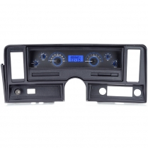 1969-76 Nova VHX Gauge Kit Carbon Fiber/Blue