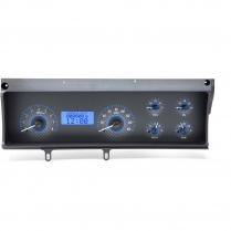 1970-72 Malibu VHX Gauge Kit - Carbon Fiber/Blue
